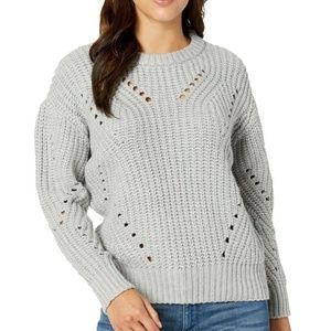 NWT Vince Camuto Long Sleeve Gray Ribbed Sweater